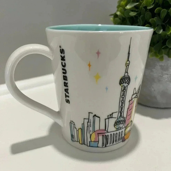 Starbucks 2015 SHANGHAI China Sketched Skyline 12 ounce Mug - Picture 3 of 9